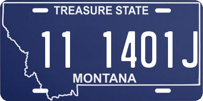 MT license plate 111401J