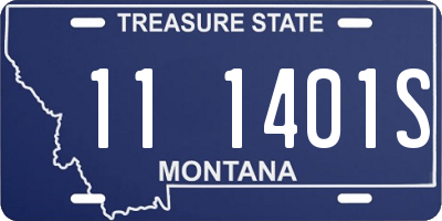 MT license plate 111401S
