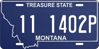 MT license plate 111402P