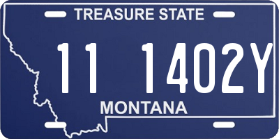 MT license plate 111402Y