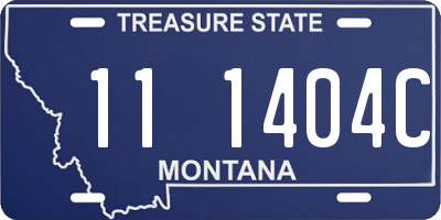 MT license plate 111404C