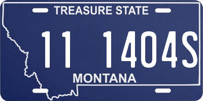 MT license plate 111404S
