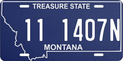 MT license plate 111407N