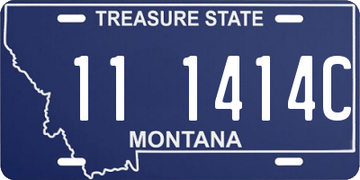 MT license plate 111414C