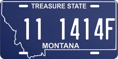 MT license plate 111414F