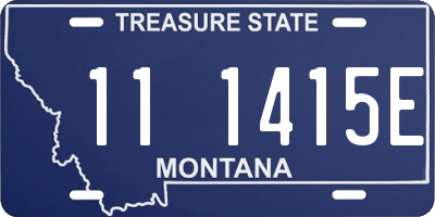 MT license plate 111415E