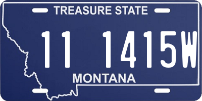 MT license plate 111415W