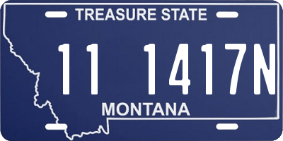 MT license plate 111417N