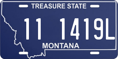 MT license plate 111419L