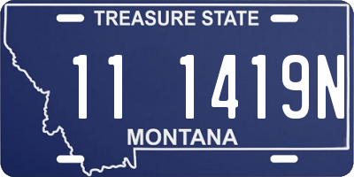 MT license plate 111419N