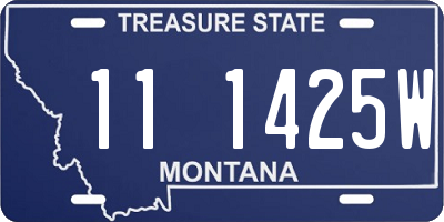 MT license plate 111425W