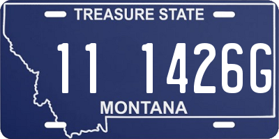 MT license plate 111426G