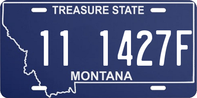 MT license plate 111427F
