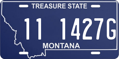 MT license plate 111427G