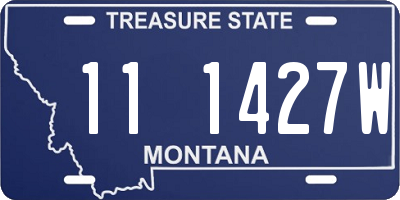 MT license plate 111427W