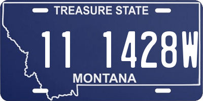 MT license plate 111428W