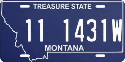 MT license plate 111431W