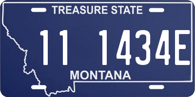 MT license plate 111434E