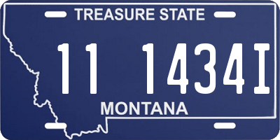 MT license plate 111434I