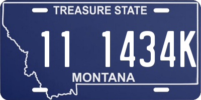 MT license plate 111434K