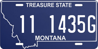MT license plate 111435G