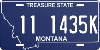 MT license plate 111435K