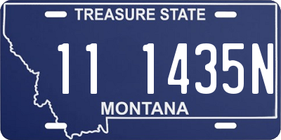 MT license plate 111435N