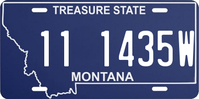 MT license plate 111435W