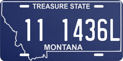 MT license plate 111436L