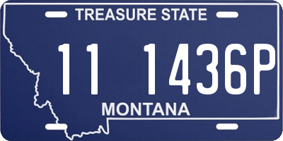 MT license plate 111436P