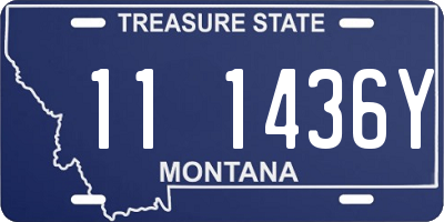 MT license plate 111436Y