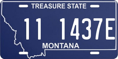 MT license plate 111437E