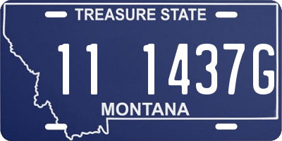 MT license plate 111437G