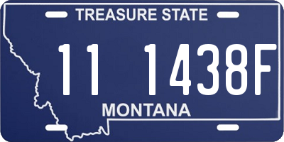 MT license plate 111438F
