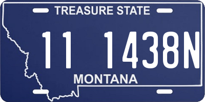 MT license plate 111438N