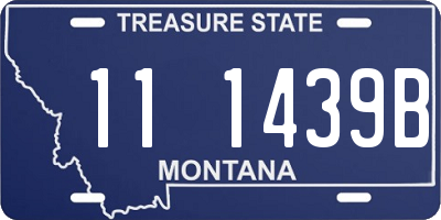 MT license plate 111439B