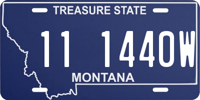 MT license plate 111440W