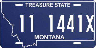 MT license plate 111441X
