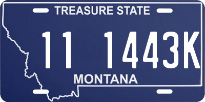 MT license plate 111443K