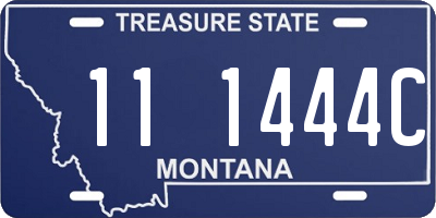 MT license plate 111444C