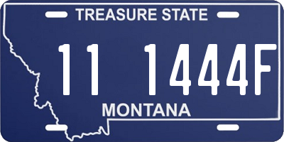 MT license plate 111444F