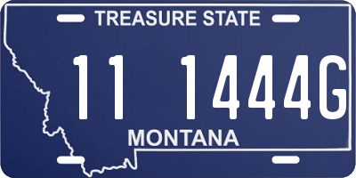 MT license plate 111444G