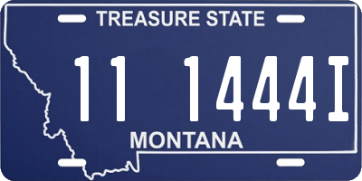 MT license plate 111444I