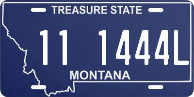 MT license plate 111444L