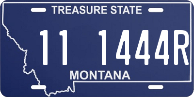 MT license plate 111444R