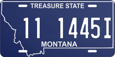 MT license plate 111445I