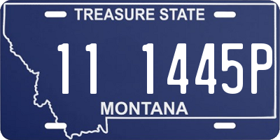 MT license plate 111445P