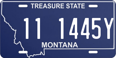 MT license plate 111445Y