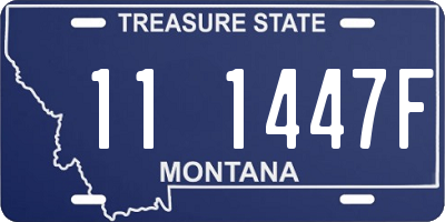 MT license plate 111447F