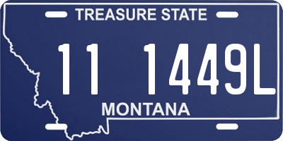 MT license plate 111449L